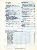 Table of Contents, Lyon County 1959